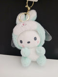Cute Kawaii Plush Keychain Blue Bunny